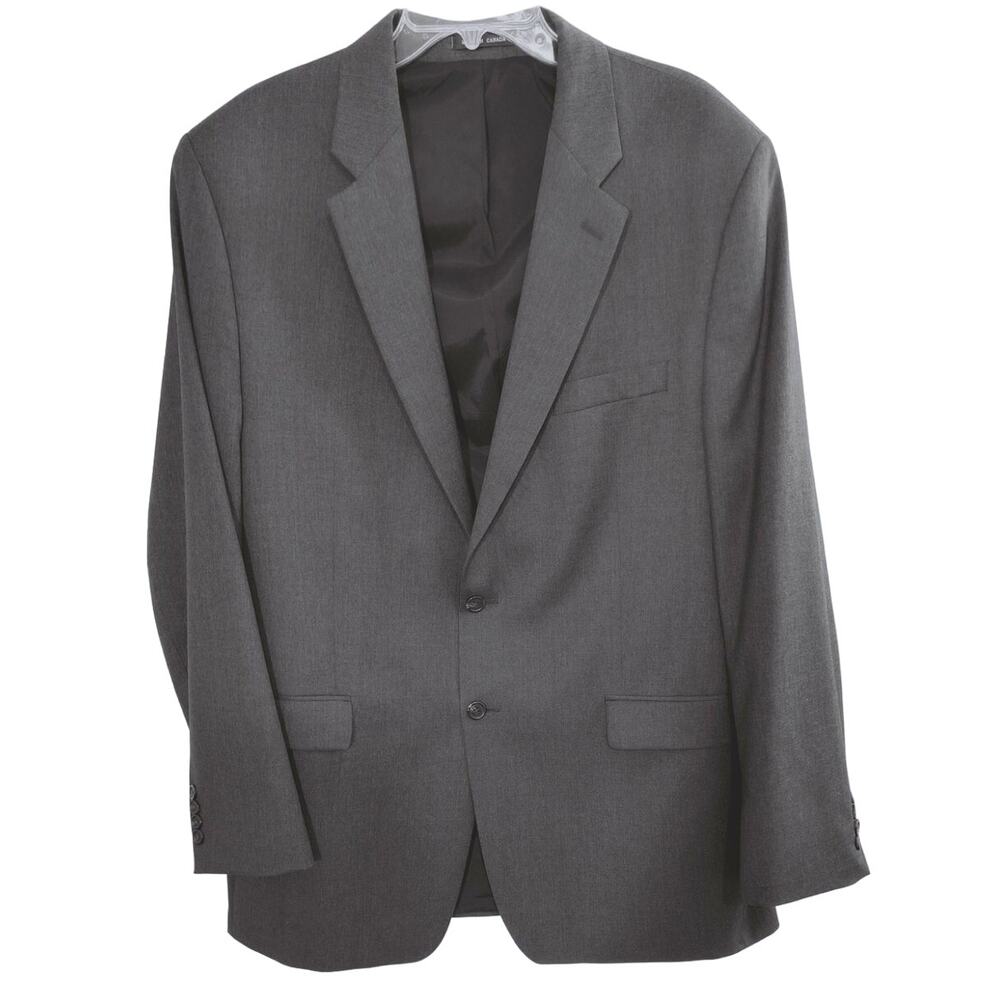 Lauren Ralph Lauren 100% Wool Blazer Jacket Men's Sz 46L Gray  2 Button